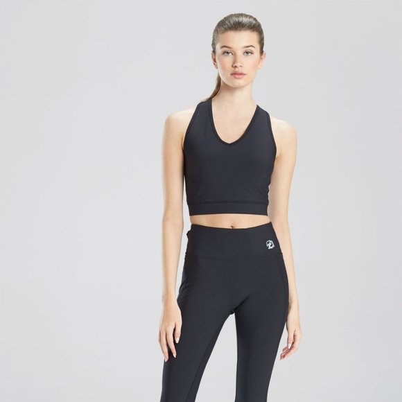 Natori Tops - Josie Natori Women's Active Solstice V-Neck Cropped Top